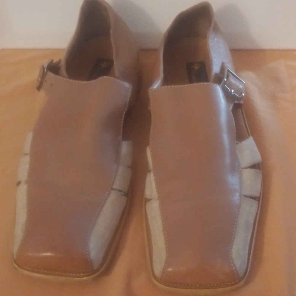 STACY ADAMS Mens Leather Sandals